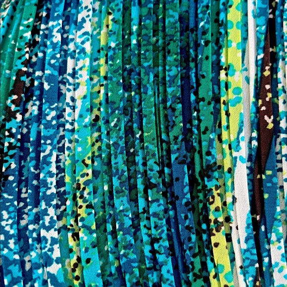 Maggie Barnes Teal and Yellow Striped Blouse - Picture 5 of 6